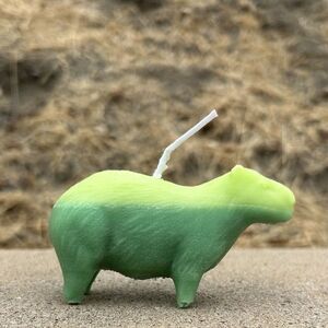 Green Capybara Candle- Handmade Candle